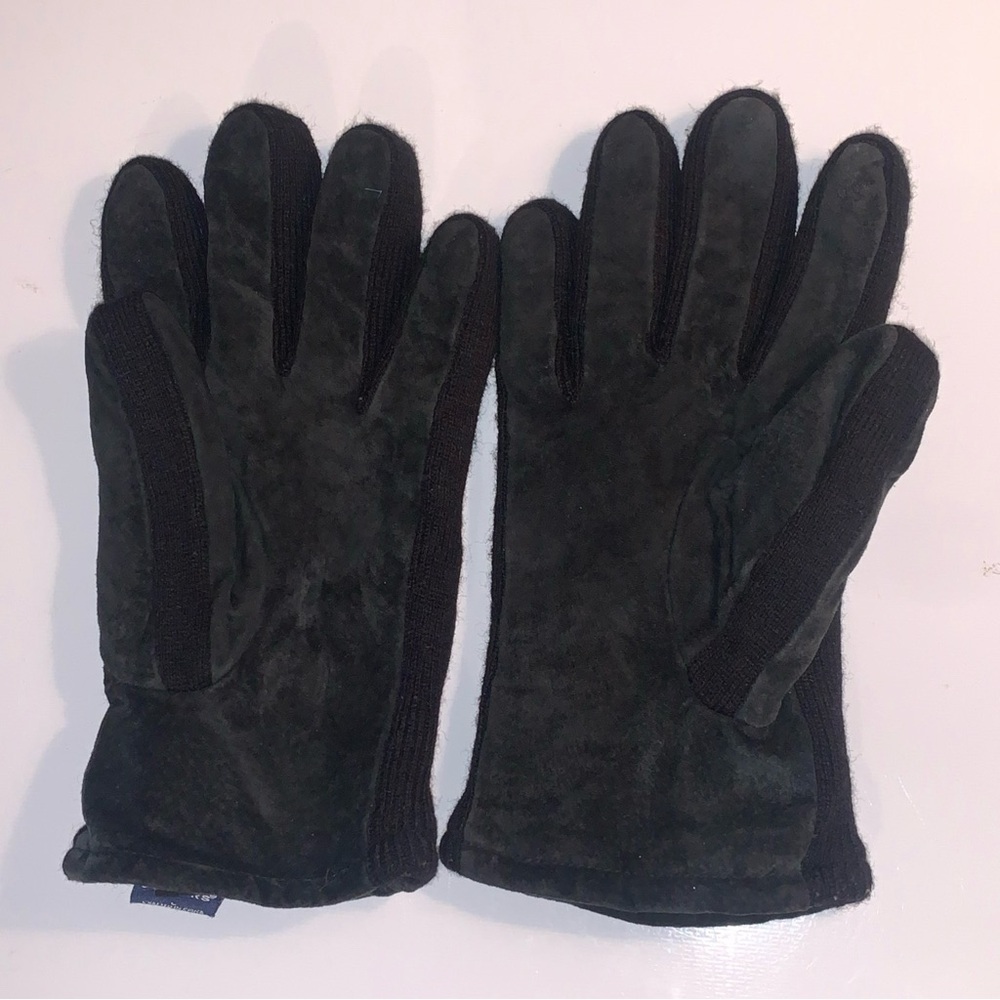 Dockers Mens Black Stitched Lined Gloves Size L